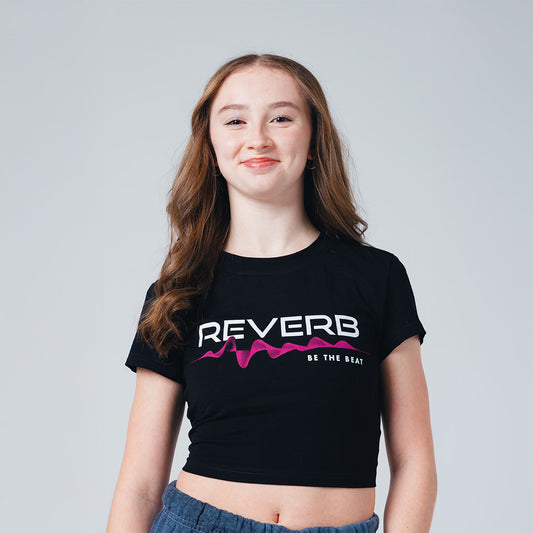 Reverb Black Tie Crop Top